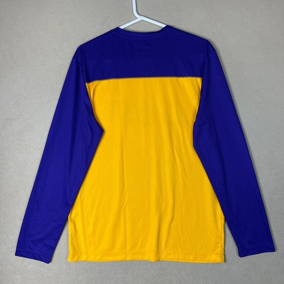 NBA Lakers Long Sleeve Shirt‎ Adult Large Yellow/Purple Basketball Jersey Mens - Picture 10 of 11